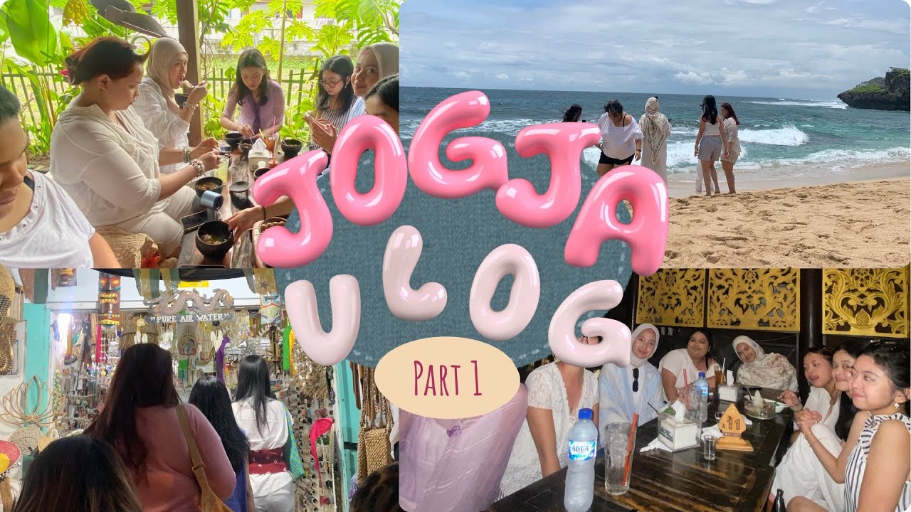 JOGJA VLOG #part1 : seru-seruan di villa, ayam goreng bu tini, pantai, gelato bambino, dll 🏖️☀️