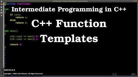 C++ Function Templates