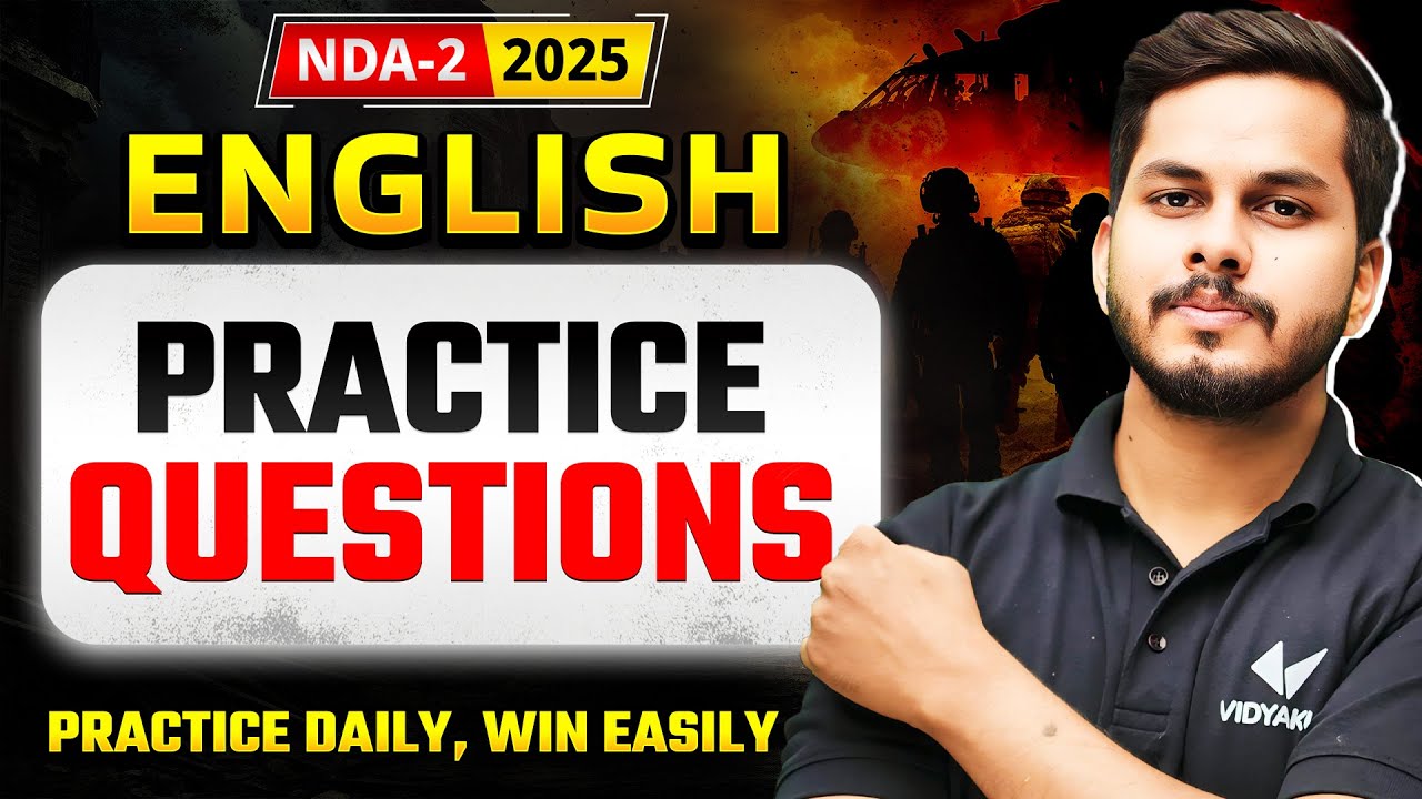NDA 2, 2025 English Practice Questions | Most VVI MCQ For NDA Exam ...