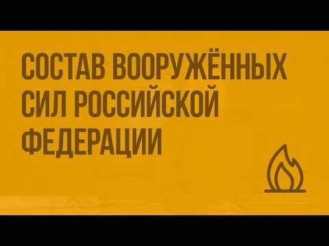 Состав Вооружённых сил Российской Федерации. Видеоурок по ОБЖ 10 класс