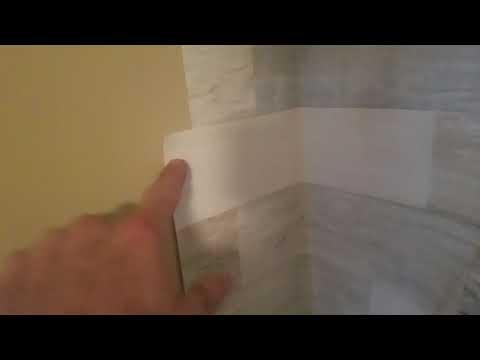 Hanging peel and stick wallpaper horizontally - YouTube