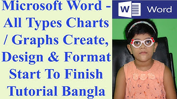 Microsoft Word - All Types Charts / Graphs Create, Design & Format Start To Finish Tutorial Bangla