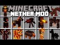 Minecraft NETHER MOD / TRAVEL TO THE NETHER AND FIGHT MOBS!! Minecraft