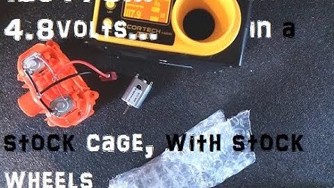 Motor Hunt;  i find £1 motors that hit 121fps in a STOCK cage and flywheels, running of four AA nimh