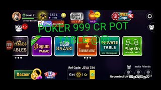 POKER 999 CR POT। 1000 cr table। TEEN PATTI GOLD CHIPS screenshot 3