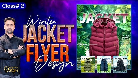 Winter Jacket Flyer/ Poster Design in CorelDraw | Urdu / Hindi