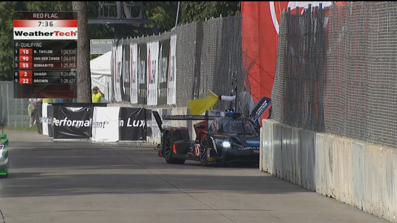 IMSA WeatherTech SportsCar Championship 2017. Qualifying The Raceway on Belle Isle. R.Taylor Crash