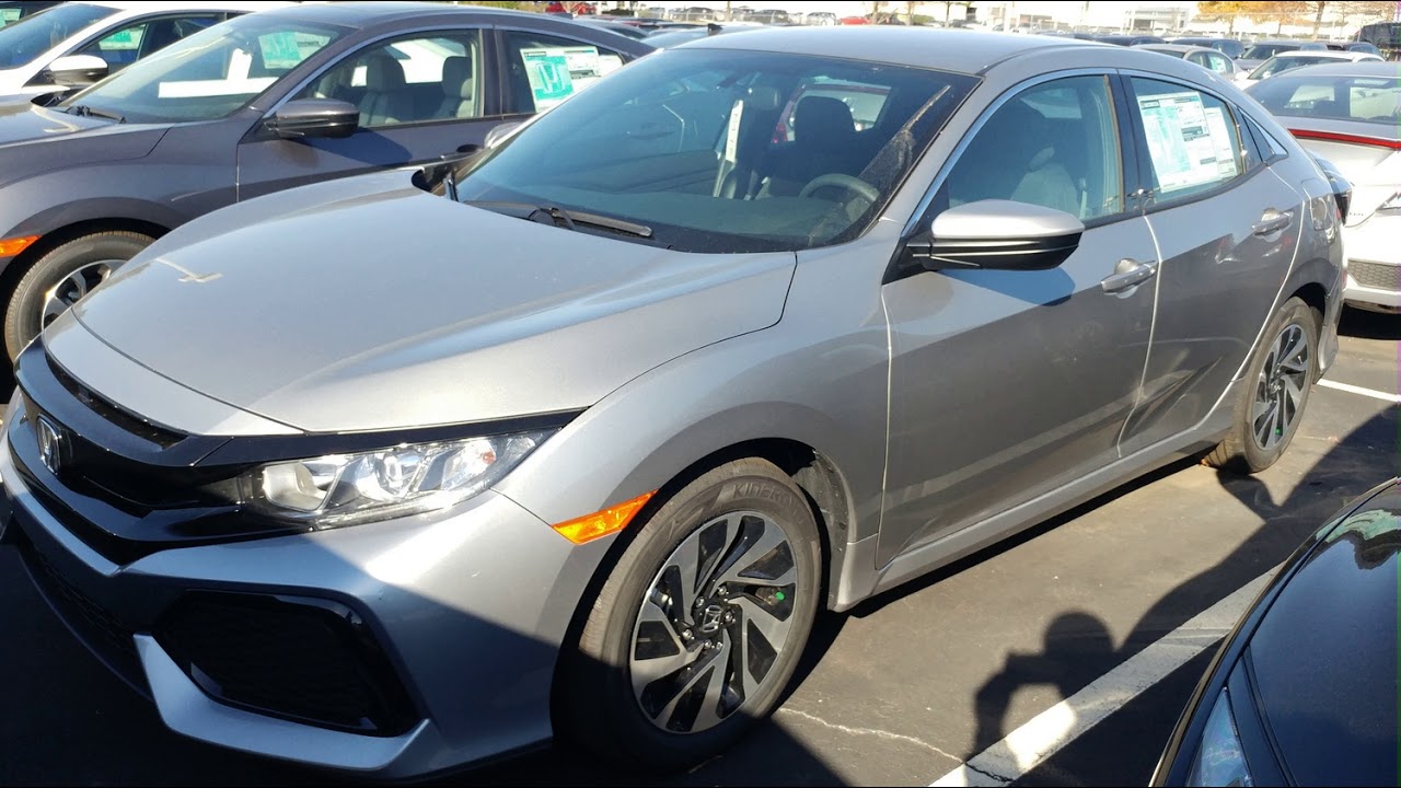 2018 Silver Metallic Honda Civic 4D Hatchback #8770 - YouTube