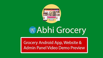 Grocery/Vegetables Android App, Website Admin Panel Demo Video