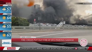Video: SFO parking garage fire under control