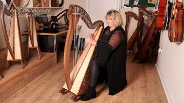 Muzikkon 36 String Boru Harp in Walnut Played By Ann Tuitte