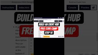 Build an event hub| step 10 (a) | freeCodeCamp #coding #html #beginners