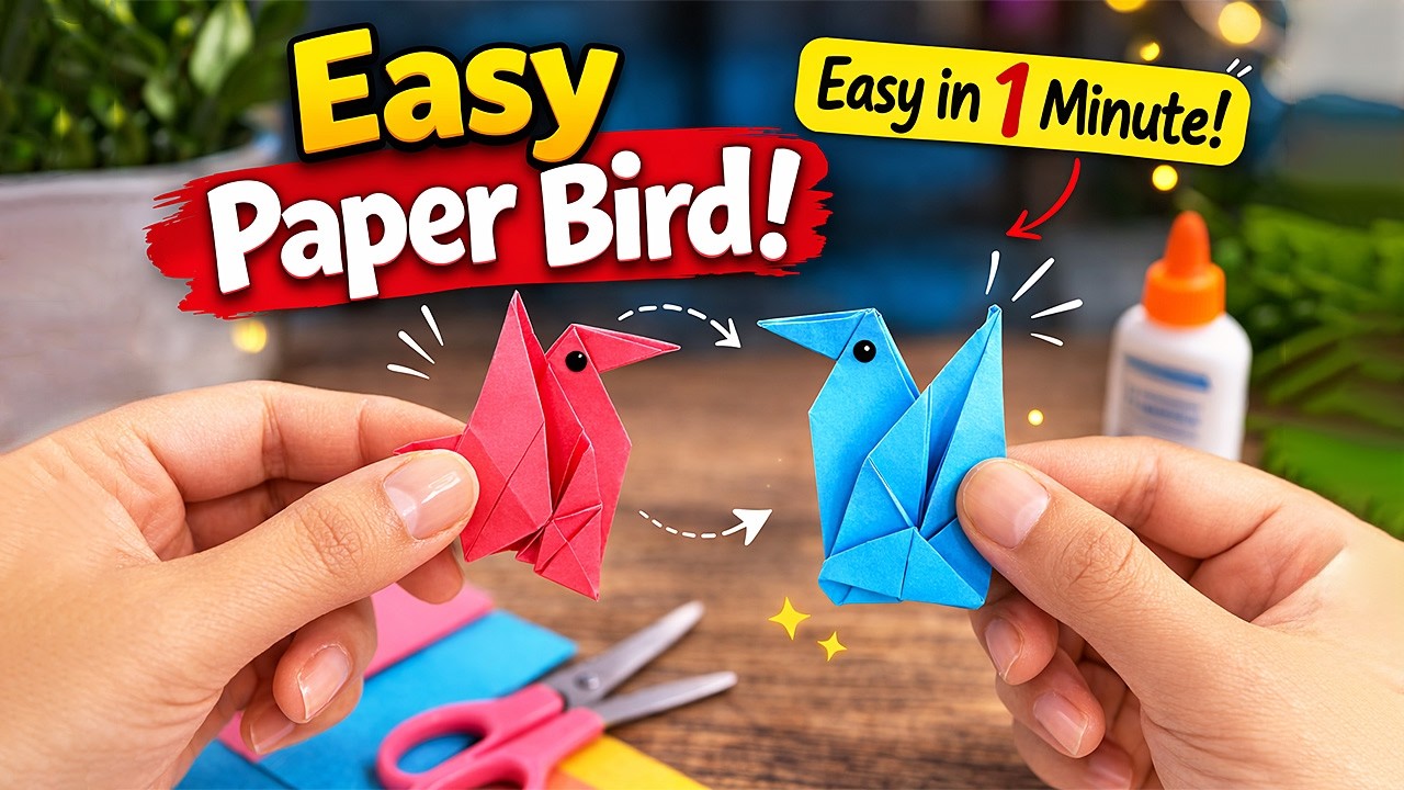 Amazing Origami Paper Bird | Handmade Paper Craft | Easy DIY Craft