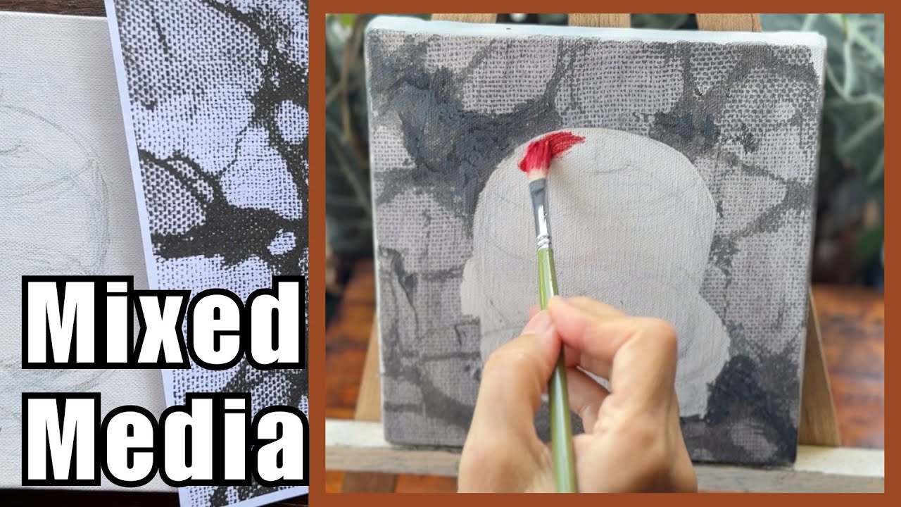 A Mixed Media Painting: Create a Painting with Abstract Image Transfer and Oil | Kuning HouseofArt