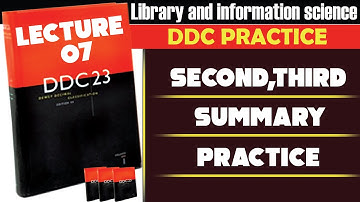 DDC Practice Leacture-7 Urdu/Hindi|Dewey Decimal Classification|LIS URDU