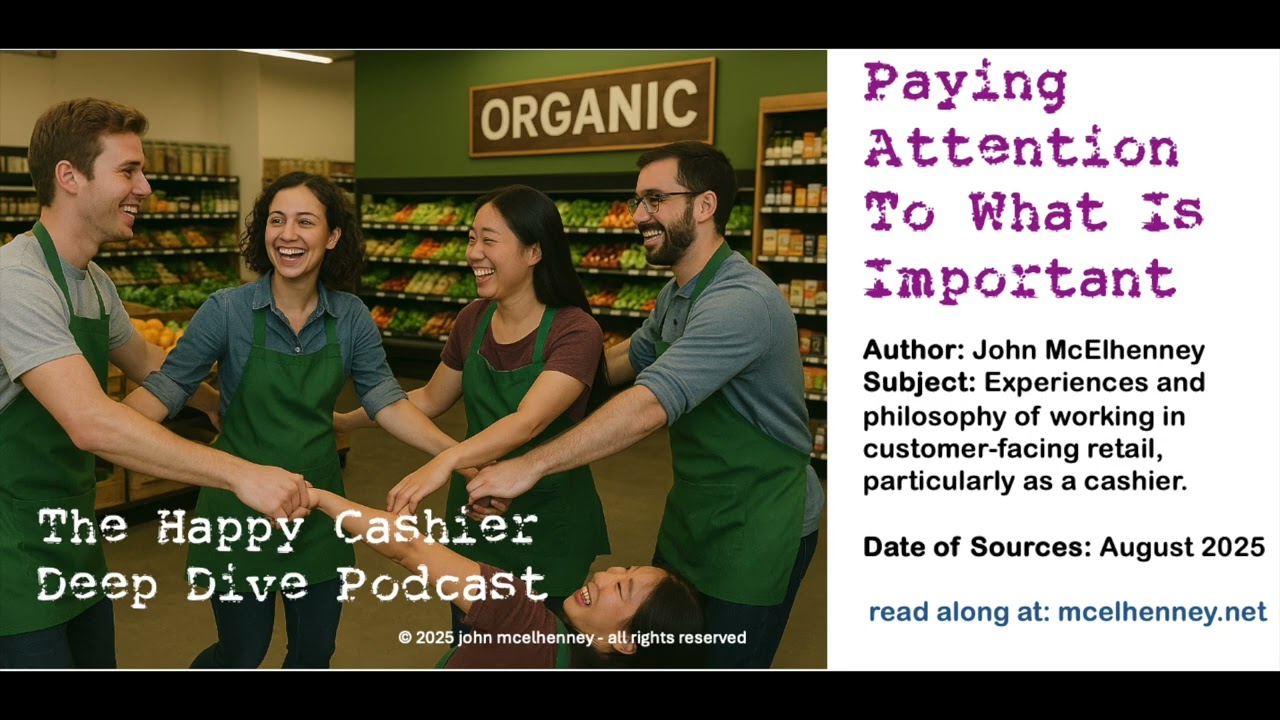 Paying Attention to What Is Important - Happy Cashier Podcast by John McElhenney - Episode 52