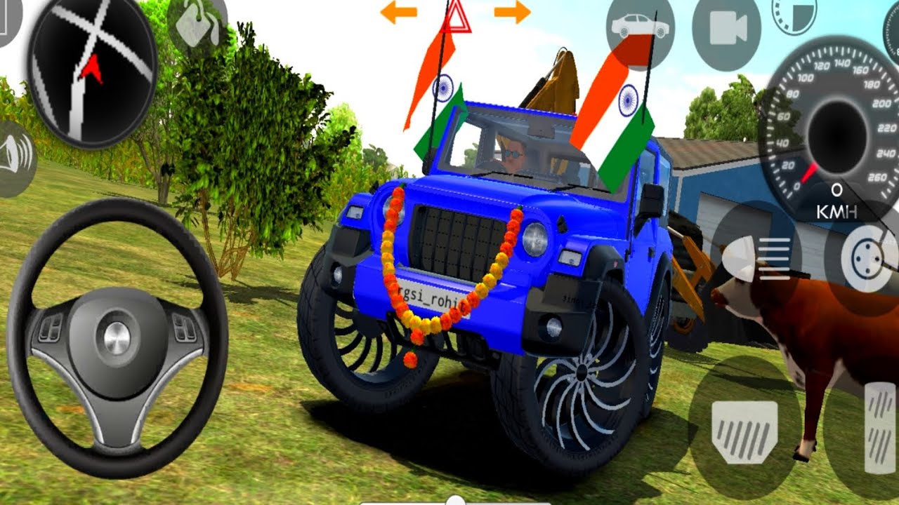 💥🚗Dollar [Song] Indian Car 😈Simulator 3d Games | Mahindra Purple Thar Driving - Android Gameplay