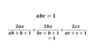 Solve The Algebraic Equation, Abc1, 2Axabb1 2Bxbcb1 2Cxacc1 1, Rabiul Sir