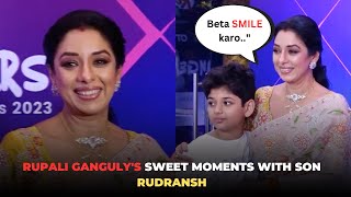 Rupali Ganguly's SWEET 😊 Moments With Son Rudransh At Ott Changemakers Awards | Watch