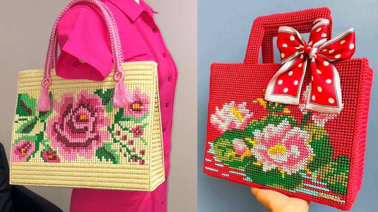 Latest Most Popular Plastic Canvas Bag Design You Can Make At Home Look So  Expensive | Canvas bag diy, Crochet bag pattern, Diy crochet bag