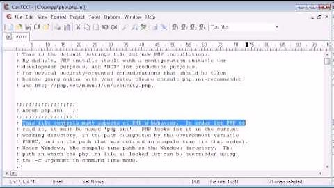 Beginner PHP Tutorial   7   The php ini File