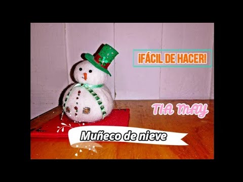 Video: Cómo Hacer Un Muñeco De Nieve Con Algodón
