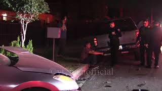 DUI SUSPECT ARRESTED AFTER CRASHING INTO SEVERAL PARKED VEHICLES - BALDWIN PARK