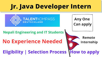 🔴No Experience Required🔴Junior Java Developer🔴Remote Internship – IT🔴Students🔴Job in Nepal