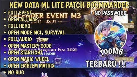 Data Ml Lite 100MB Patch Boommander | MLBB Lite | Ml lite | Cara Atasi Lag di MLBB