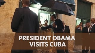 President Obama and the First Family Take a Walk in Old Havana