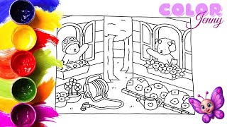 Colorindo Bobbie Goods Com História Desenho Divertido Colorindo Livro