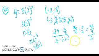 Day 15   Test D   #16 to #19  Rate of Change, Evaluating Using Fractional Exponents