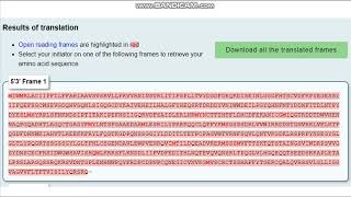 Expasy translate tool