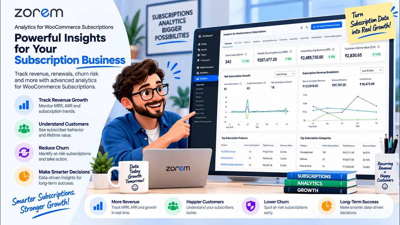 Analytics for WooCommerce Subscriptions – Track MRR, Churn & Recurring Revenue
