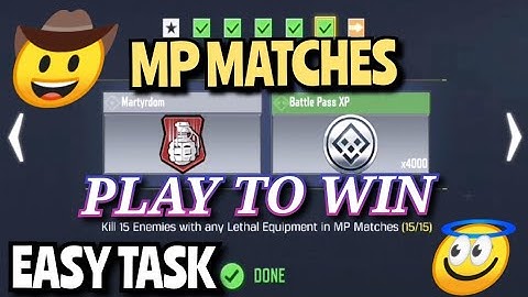 Kill 15 Enemies with any Lethal Equipment in MP Matches Task Complete || Call Of Duty Mobile ||