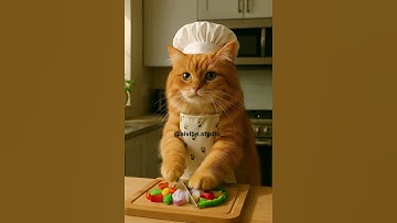 AI Cat Chef Cries While Cutting Onions 😹🍳 | Funniest Realistic AI Animation #aivideo #cat