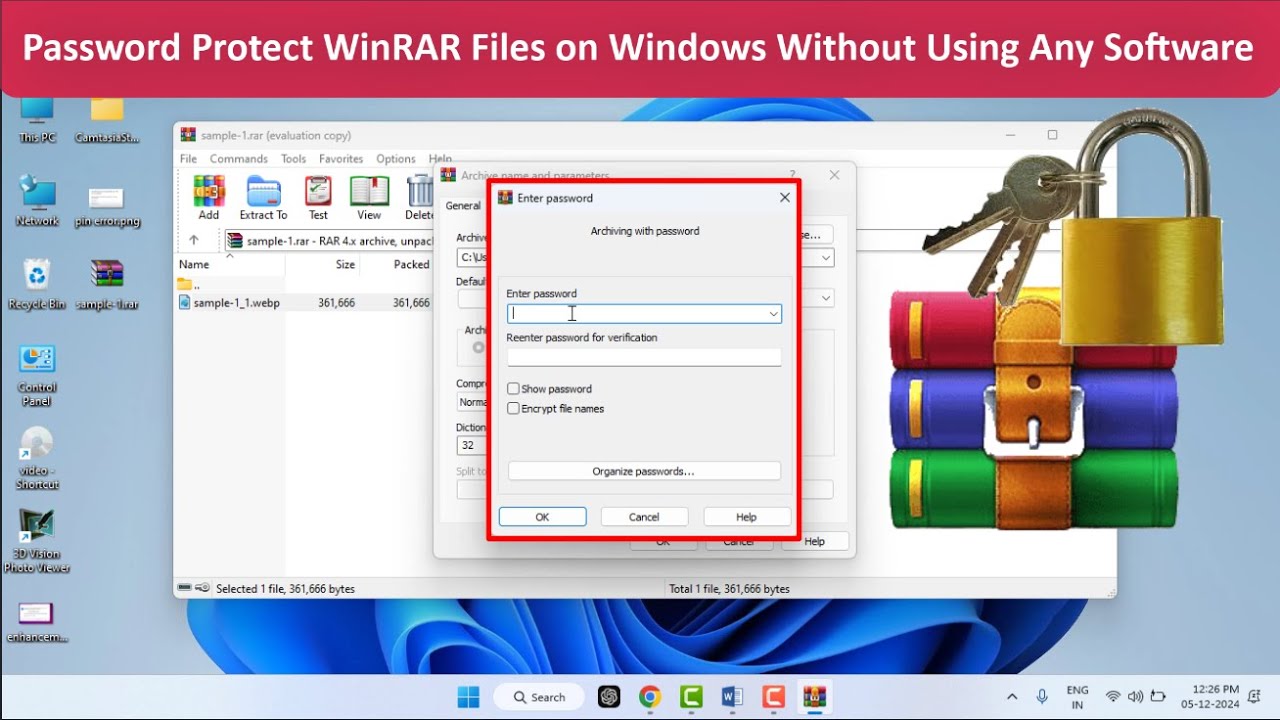 Add Password Rar How to Add Password to RAR Files on Windows 11 - YouTube