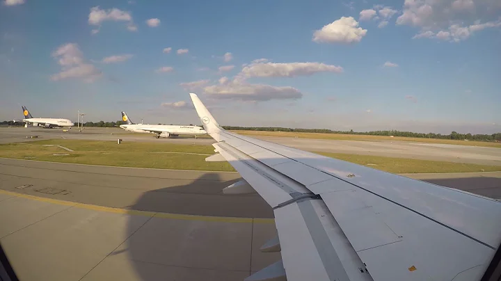 Lufthansa Airbus A320 onboard takeoff at Munich Airport | LH2546