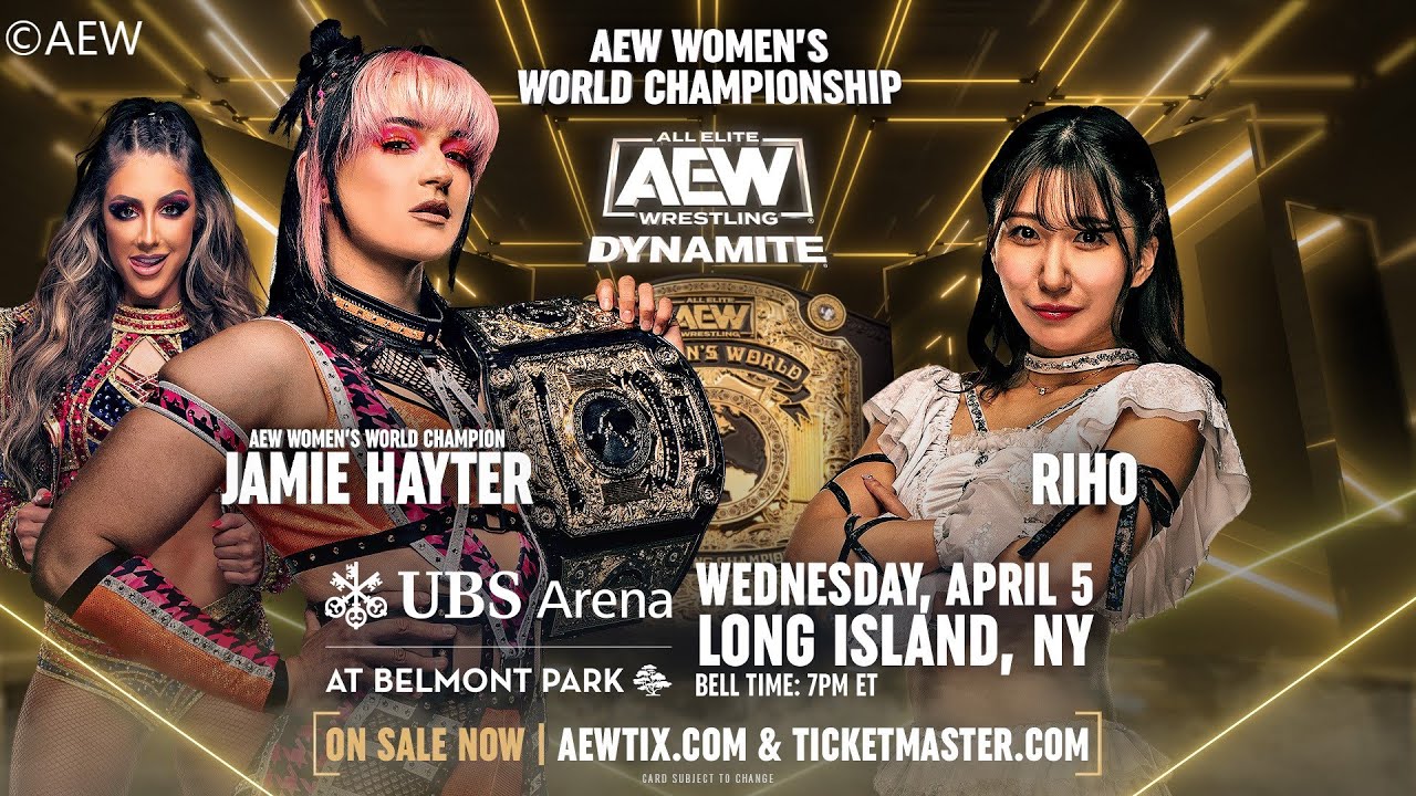 Jamie Hayter (c) vs Riho / AEW Women's World Title Match / AEW Dynamite ...