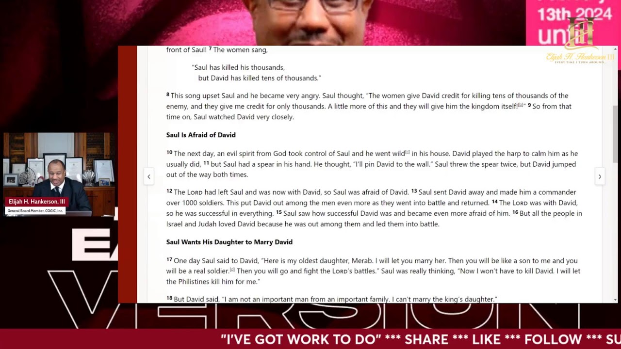 Read Thru The Bible W Bishop Hankerson Day 83ERV 1 Samuel 16 18 ERV read-thru-the-bible-w-bishop-hankerson-day-83erv-1-samuel-16-18-erv