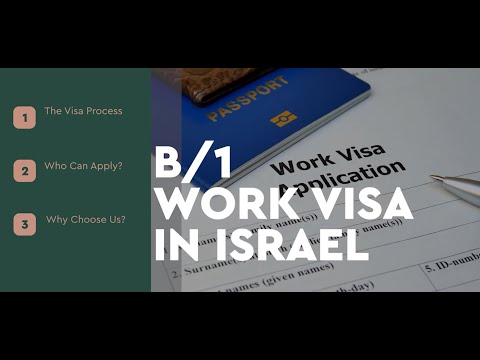 B1 work visa in Israel. Alex Zernopolsky Law Office