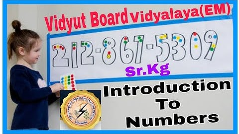 Senior KG | Introduction to Numbers |Vidyut Board Vidyalaya | BHAGYESH THAKKAR|1912
