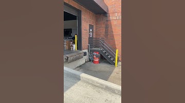 Fun jump off the loading dock