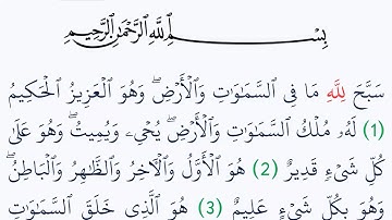 سورة الحديد مكتوبة كاملة بالتشكيل بدون صوت