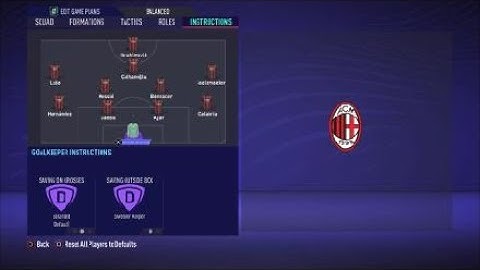 FIFA 21 Custom Tactics - Recreate 4-2-3-1 of Milan + Instructions - Replicate real system