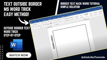 How to Add Text Outside Border in Word | Easy MS Word Trick 2025