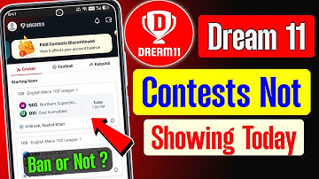Dream 11 contests not showing | dream 11 nahi chal raha | dream11 me contest show nahi ho raha
