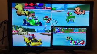 Mario Kart Double Dash Sarah-Luigi-Diddy, Eric G.-Mario-King Boo, Debbie-Baby Luigi-Mario