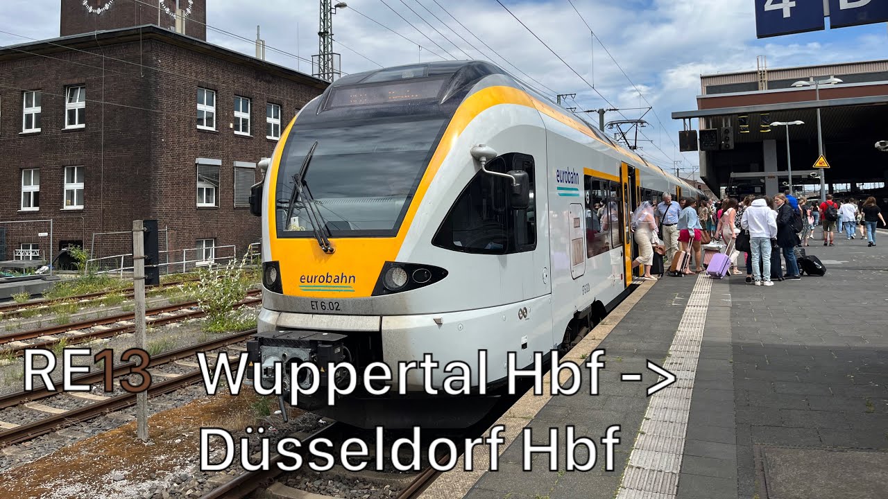 Die Mitfahrt mit dem RE13 von Wuppertal Hbf bis Düsseldorf Hbf