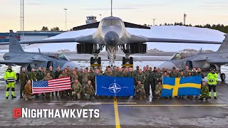 Us Bombers Dominate The Skies Over Sweden❗